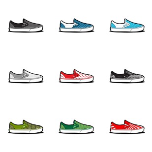 Van Slip Ons icon sets preview