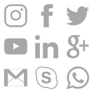 Social - Grey icon sets preview