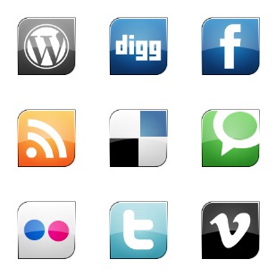 Social Bookmarking 01 icon sets preview
