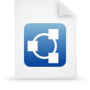 document, blue, file, paper icon