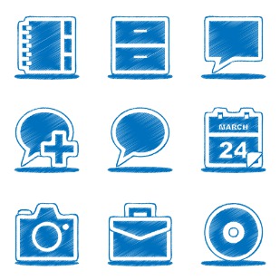 Origami Colored Pencil icon sets preview