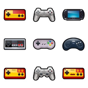 Gaming icon sets preview