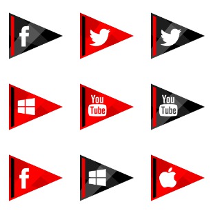 Social Media icon sets preview