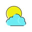 rain, cloud, sun, meteorology, weather, cloudy icon