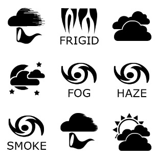 Flat Weather Icons icon sets preview