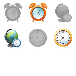 Large Time icon sets preview