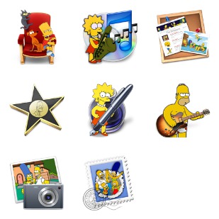 Simpsons icon sets preview