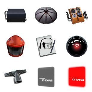 2001 Space Odyssey icon sets preview
