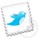 Grey, Stamp, Twitter icon