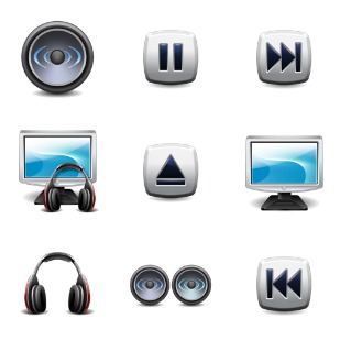 Audio Multimedia icon sets preview