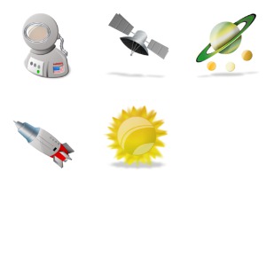 Space icon sets preview