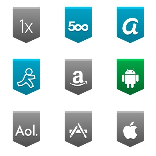 Social Media Buntings icon sets preview