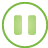 pause, button, green, basic icon