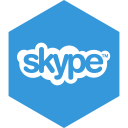 social, skype, hexagon, media icon