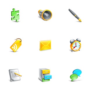 Blogging icon sets preview