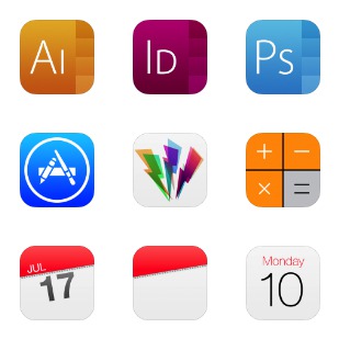 iOS7 Style icon sets preview