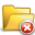 open, delete, folder icon
