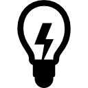 bulb with bolt icon