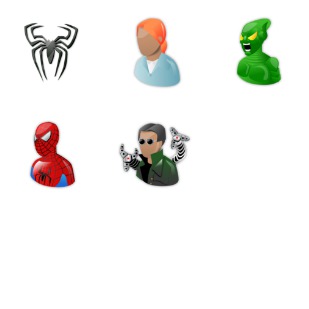 Spiderman icon sets preview