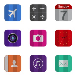Folded Flat icon sets preview