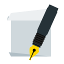 sheet, pen, document, paper icon