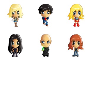 SMALLVILLE Chibi icon sets preview