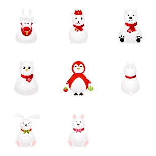 White Animals icon sets preview