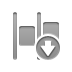 horizontal, left, distribute, down icon