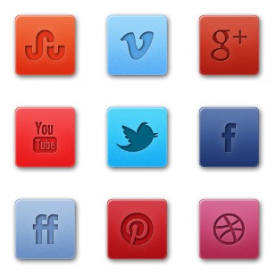 Subtle Social Media Icons icon sets preview