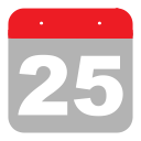 two, hovytech, calendar, schedule, twenty-five, event, five icon