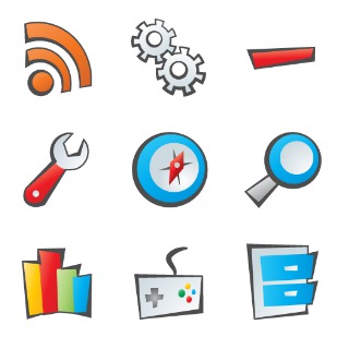 Childish icon sets preview