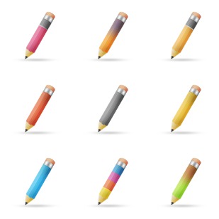 Pencil icon sets preview