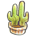 flowerpot, cacti icon