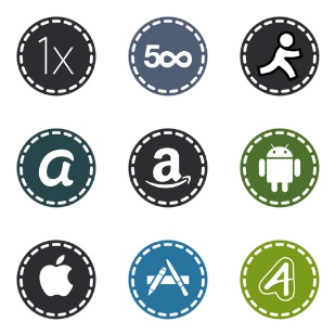 Hand Stitch Social icon sets preview