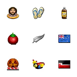 New Zealand icon sets preview