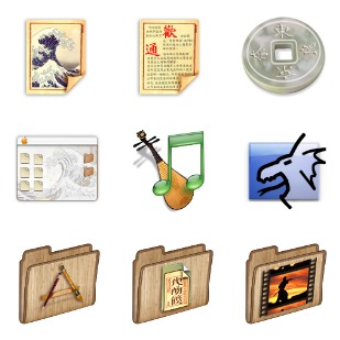 Samurai icon sets preview