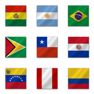 Sud American Flags icon sets preview