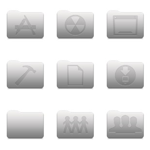 Aluminum Folder Set icon sets preview