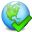 accept, globe icon