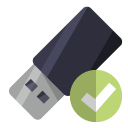 drive, pen, checkmark icon
