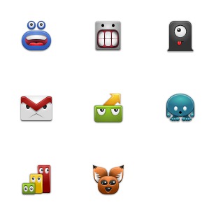 Android 2.x Monster icon sets preview