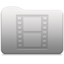 Aluminum folder Movies icon