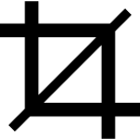Crop interface symbol icon