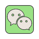 contact, media, call, group, social, message, wechat icon