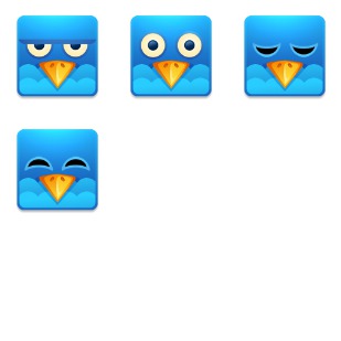 Twitter Square icon sets preview