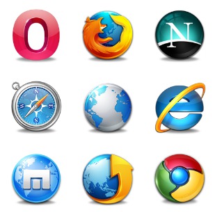Web Browsers icon sets preview