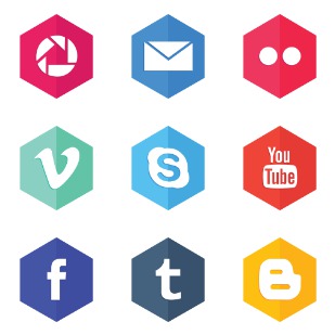 Social Rainbow icon sets preview