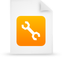 file, document, orange, paper icon