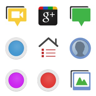 Google+ icon sets preview