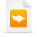 file, document, orange, paper icon
